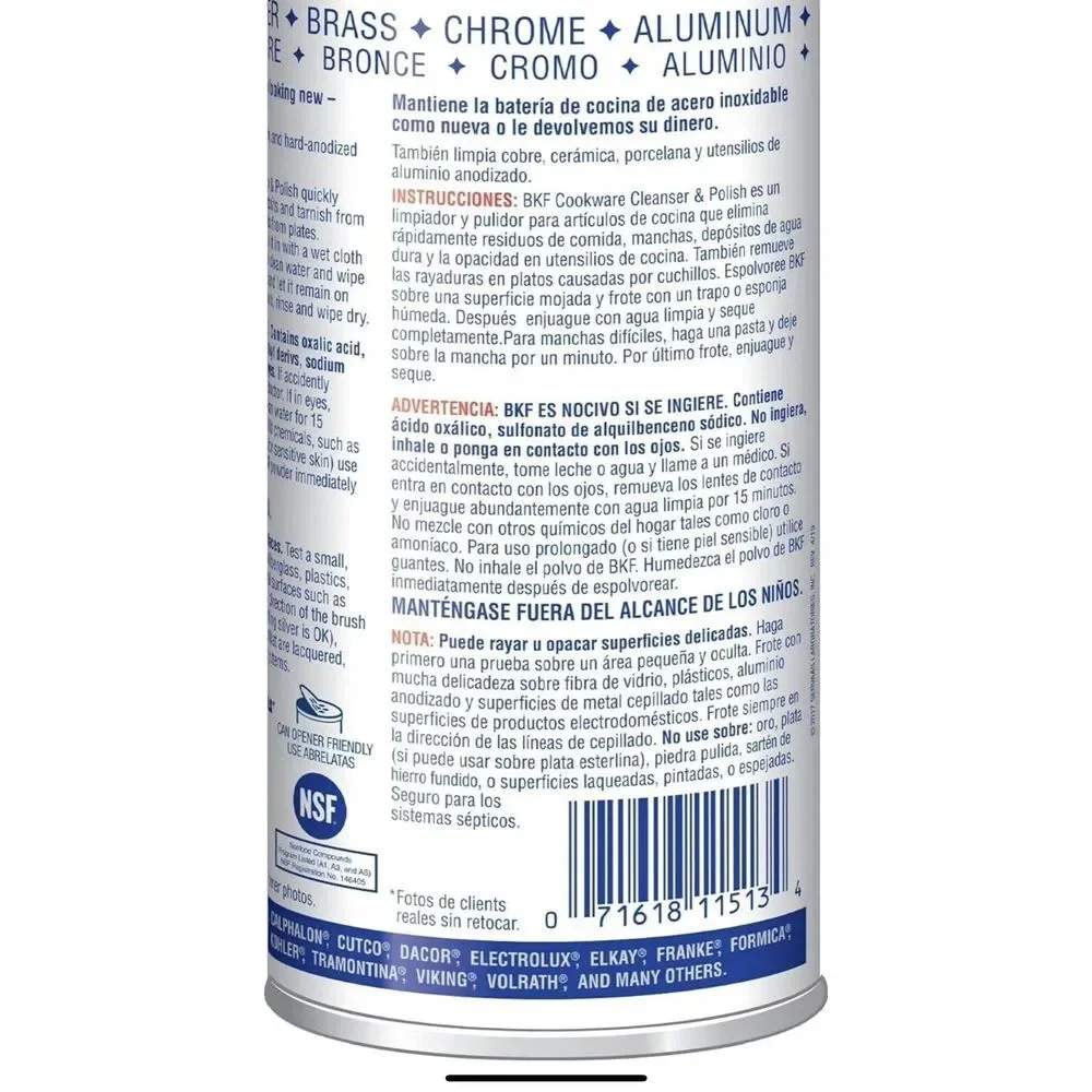 Bar Keepers Friend Superior Cookware Cleanser Polish Cleaner Powder,‎ 12 Ounce